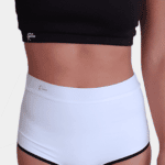 Black and White High Waisted Shorts2