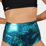 Turquoise Glass High Waisted Shorts5